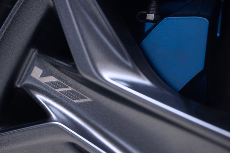 Close-up of the 2026 OPTIQ-V Brembo Performance Front Brakes | Keller Motors Cadillac in hanford CA